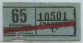 Colecionismos Bilhetes de Transporte: (F22//5) GSC 105 BCN - BILLETE TRANVIAS DE BARCELONA