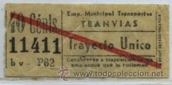 Colecionismos Bilhetes de Transporte: GSC 114 MADRID - BILLETE DE TRANVIAS DE MADRID