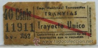 Colecionismos Bilhetes de Transporte: GSC 119 MADRID - BILLETE DE TRANVIAS DE MADRID