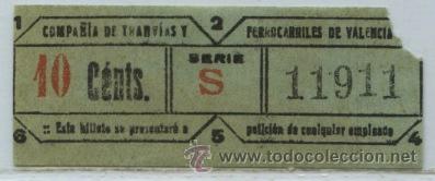Colecionismos Bilhetes de Transporte: GSC 119 VALENCIA - DE TRANVIAS DE VALENCIA