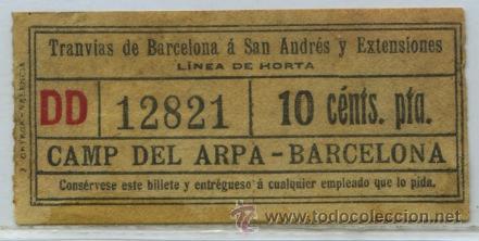 Colecionismos Bilhetes de Transporte: (F10//3) GSC 128 SAYEX - BILLETE DE TRANVIAS DE BARCELONA A SAN ANDRES