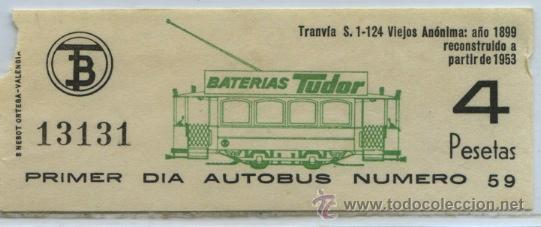 Colecionismos Bilhetes de Transporte: (F23//8) GSC 131 BCN - BILLETE DEL PRIMER DIA DEL AUTOBUS DE BARCELONA