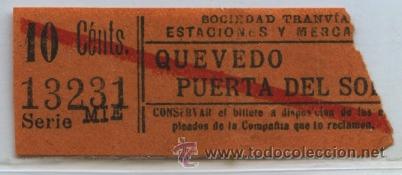 Colecionismos Bilhetes de Transporte: GSC 132 MADRID - BILLETE TRANVIAS DE MADRID