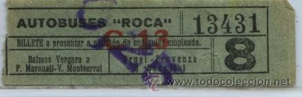 Colecionismos Bilhetes de Transporte: (F25//10) GSC 134 BCN - BILLETE DE AUTOBUSES ROCA BARCELONA