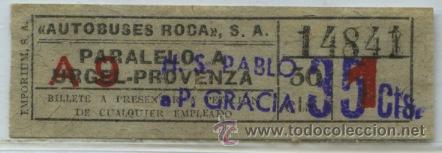 Colecionismos Bilhetes de Transporte: (F25//10) GSC 148 BCN - BILLETE DE AUTOBUSES ROCA BARCELONA