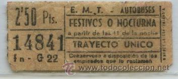 Colecionismos Bilhetes de Transporte: GSC 148 MADRID - BILLETE DE AUTOBUSES DE MADRID