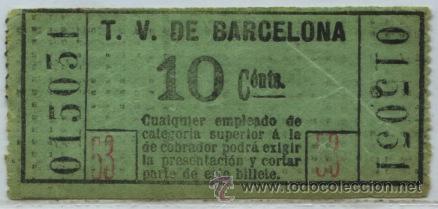 Colecionismos Bilhetes de Transporte: (F01//3) GSC 150 BCN - BILLETE DE TRANVIA TV BARCELONA