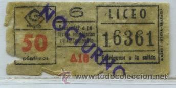 Coleccionismo Billetes de transporte: (F33//3-50AMARILLO) GSC 163 METRO BILLETE NOCTURNO DEL METRO DE BCN // LICEO