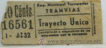 Coleccionismo Billetes de transporte: GSC 165 MADRID - BILLETE DE TRANVIAS DE MADRID