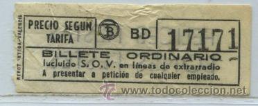 Coleccionismo Billetes de transporte: (F22//6) GSC 171 BCN - BILLETE DE TRANVIAS DE BARCELONA // VER DORSO