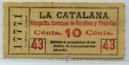 Coleccionismo Billetes de transporte: (F03//3) GSC 177 BCN - BILLETE DE OMNIBUS LA CATALANA DE BARCELONA