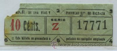 Colecionismos Bilhetes de Transporte: GSC 177 VALENCIA - DE TRANVIAS DE VALENCIA