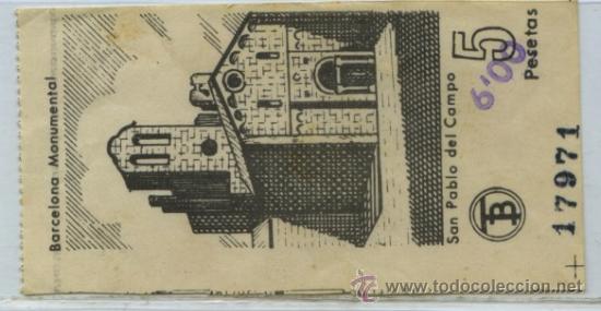 Colecionismos Bilhetes de Transporte: (F23//9-MONUMENTAL) GSC 179 BCN - BILLETE DE TRANVIAS DE BARCELONA // SERIE BCN MONUMENTAL