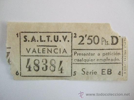 Collezionismo Biglietti di trasporto: BILLETE AUTOBUS VALENCIA CAPICUA - N&ordm; 48384 - DE LOS A&Ntilde;OS 70 - DE 2,50 PTAS. - ENVIO GRATIS