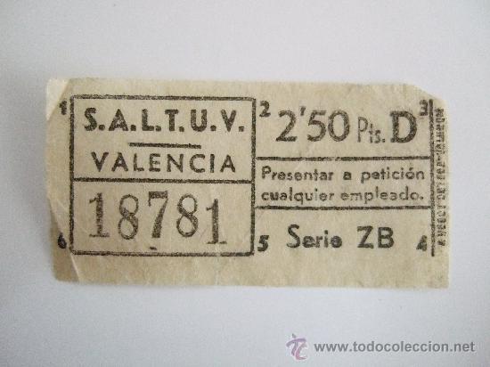 Collectionnisme Billets de transport: BILLETE AUTOBUS VALENCIA CAPICUA - N&ordm; 18781 - DE LOS A&Ntilde;OS 70 - DE 2,50 PTAS - ENVIO GRATIS
