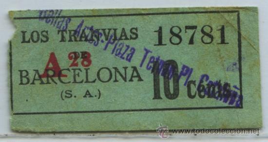 Collectables Transport Tickets: (F11//2) GSC 187 LTDB - BILLETE DE LOS TRANVIAS DE BARCELONA