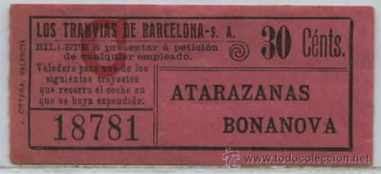 Collectables Transport Tickets: (F11//5) GSC 187 LTDB - BILLETE DE LOS TRANVIAS DE BARCELONA