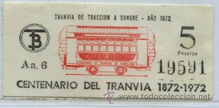 Collectionnisme Billets de transport: (F23//8) GSC 195 BCN - BILLETE DEL CENTENARIO DEL TRANVIA DE BARCELONA