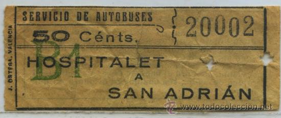 Collectionnisme Billets de transport: (F20//7) GSC 200 BCN - BILLETE SERVICIO DE AUTOBUSES DE BARCELONA