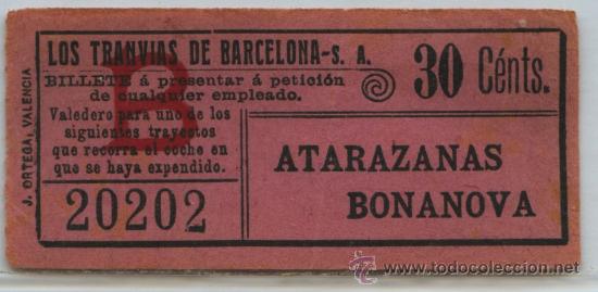 Collectionnisme Billets de transport: (F11//5) GSC 202 LTDB - BILLETE DE LOS TRANVIAS DE BARCELONA
