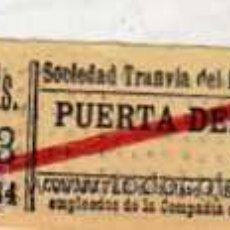 Coleccionismo Billetes de transporte: SOCIEDAD TRANVIA DEL ESTE DE MADRID. PUERTA DEL SOL GOYA. 10 CTS COBRADOR 434.. Lote 30819429