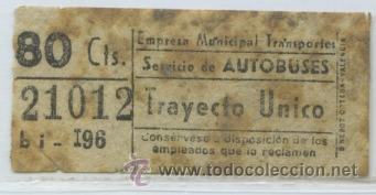 Collectionnisme Billets de transport: GSC 210 MADRID - BILLETE DE AUTOBUS DE MADRID