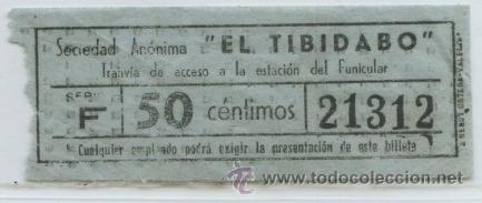 Collectionnisme Billets de transport: (F14//3) GSC 213 BCN - BILLETE DE TRANVIAS DEL TIBIDABO DE BARCELONA