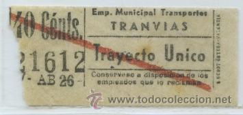 Collectionnisme Billets de transport: GSC 216 MADRID - BILLETE DE TRANVIAS DE MADRID