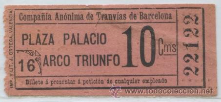 Collectionnisme Billets de transport: (F01//6 MAYUSCULAS ) GSC 221 BCN - BILLETE DE COMPA&Ntilde;IA ANONIMA DE BARCELONA