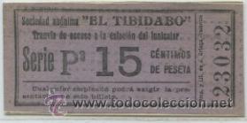 Coleccionismo Billetes de transporte: (F14//3) GSC 230 BCN - BILLETE DE TRANVIA DEL TIBIDABO BARCELONA