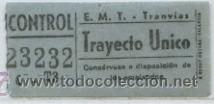 Coleccionismo Billetes de transporte: GSC 232 MADRID - BILLETE TRANVIAS DE MADRID