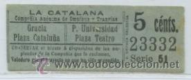Coleccionismo Billetes de transporte: (F03//3) GSC 233 RIPPERTS - BILLETE LA CATALANA BARCELONA