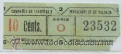 Coleccionismo Billetes de transporte: GSC 235 VALENCIA - BILLETE DE TRANVIAS DE VALENCIA
