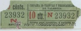 Coleccionismo Billetes de transporte: GSC 239 VALENCIA - BILLETE DE TRANVIAS DE VALENCIA