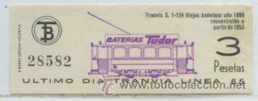 Collectionnisme Billets de transport: (F23/8) GSC 285 BCN - BILLETE DE TRANVIAS DE BARCELONA