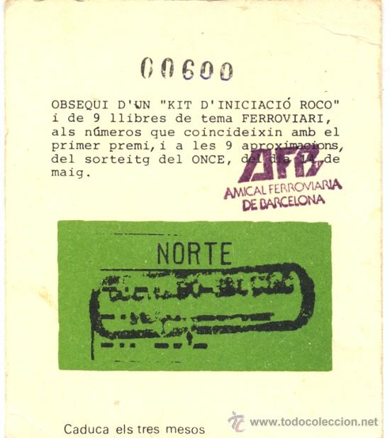 Coleccionismo billetes de transporte: Facsimil billete compa&ntilde;&iacute;a NORTE - Foto 2