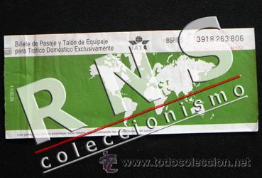 Collectionnisme Billets de transport: BILLETE DE AVI&Oacute;N IATA - A&Ntilde;OS 90 - BILLETE DE TRANPORTE - MADRID BARAJAS ESPA&Ntilde;A