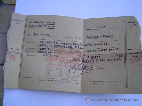 Sammeln von Fahrkarten: Interesante billete de tren pasaje militar 1943