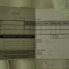 Coleccionismo Billetes de transporte: BILLETE AUTOBUS ZARAGOZA - SALOU. 07-09-1993. LA VUELTA SALOU ZARAGOZA 11/09/1993. Lote 36492909