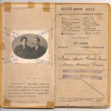Coleccionismo Billetes de transporte: CARNET KILOMÉTRICO DEL AÑO 1919 CON FOTOGRAFÍA.