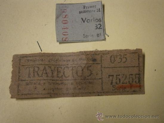 Collectables Transport Tickets: Billete y cup&oacute;n