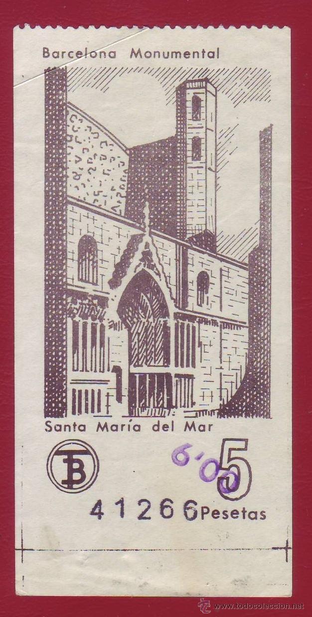 Collectionnisme Billets de transport: BILLETE COLECCI&Oacute;N BARCELONA MONUMENTAL - TB - SANTA MAR&Iacute;A DEL MAR