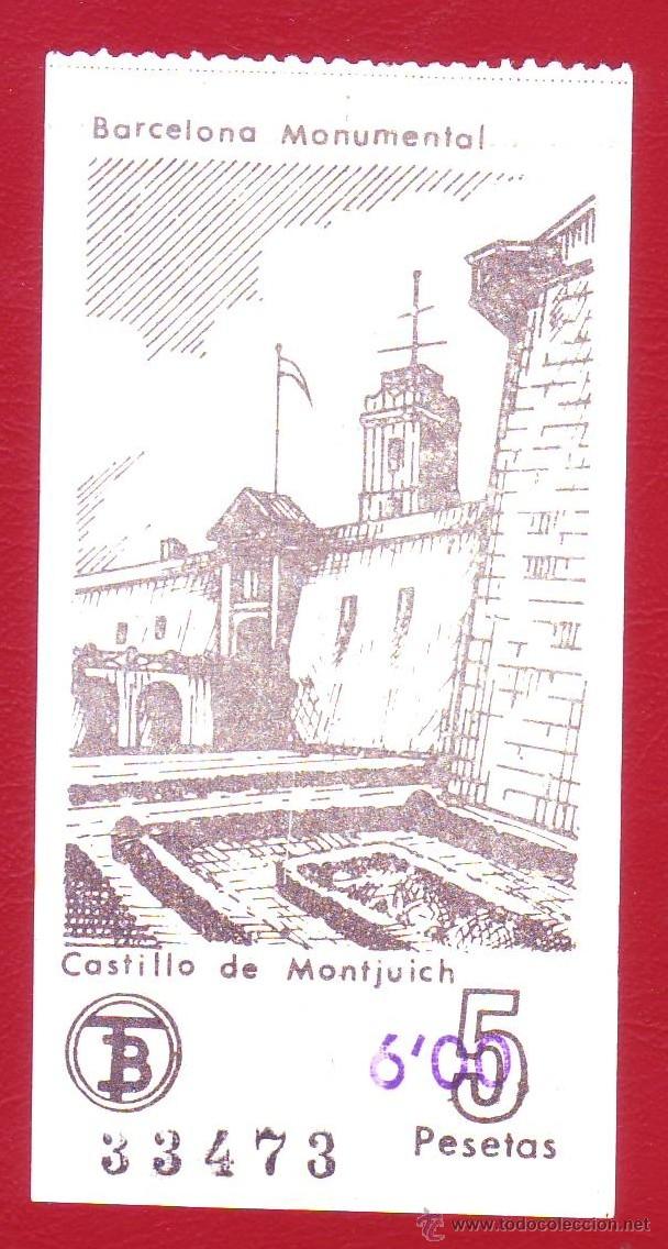 Collectionnisme Billets de transport: BILLETE COLECCI&Oacute;N BARCELONA MONUMENTAL - TB - CASTILLO DE MONTJUICH