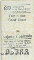Colecionismos Bilhetes de Transporte: BILLETE EDMONDSON DEL FUNICULAR DE SANT JOAN (PUJADA I BAIXADA) MONTSERRAT / COLECCION