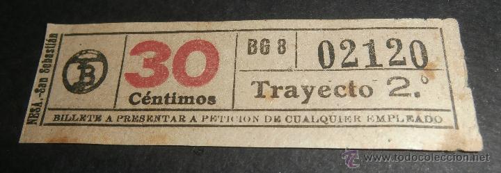 Sammeln von Fahrkarten: Billete Tranv&iacute;a de Barcelona (TB) \ Trayecto 2 &ordm; \ 30 cts - Capicua