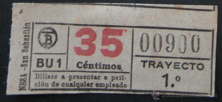 Sammeln von Fahrkarten: BILLETE TRANV&Iacute;A DE BARCELONA (TB) \ TRAYECTO 1 \ 35 CTS - CAPICUA