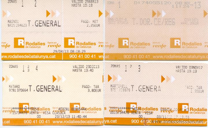 Collectionnisme Billets de transport: BILLETES CERCANIAS DE BARCELONA / DISTINTAS ZONAS