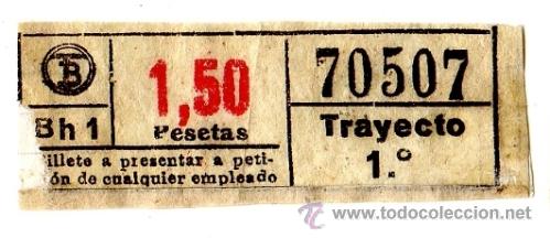 Coleccionismo Billetes de transporte: Billete Tranv&iacute;a de Barcelona \ 1,50 ptas \ Trayecto 1 \ Capicua