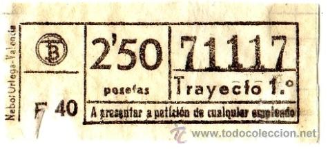 Coleccionismo Billetes de transporte: Billete Tranv&iacute;a de Barcelona \ 2,50 ptas \ Trayecto 1 \ Capicua
