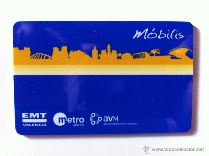 Colecionismos Bilhetes de Transporte: TARJETA DE TRANSPORTE PL&Aacute;STICA CON CHIP M&Oacute;BILIS VALENCIA